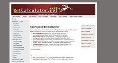 Desktop Screenshot of betcalculator.net