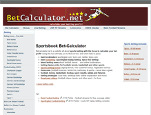 Tablet Screenshot of betcalculator.net